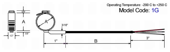 Pipe Clamp Style RTD Diagram