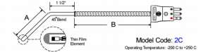 General Purpose RTD. 45 Bend diagram